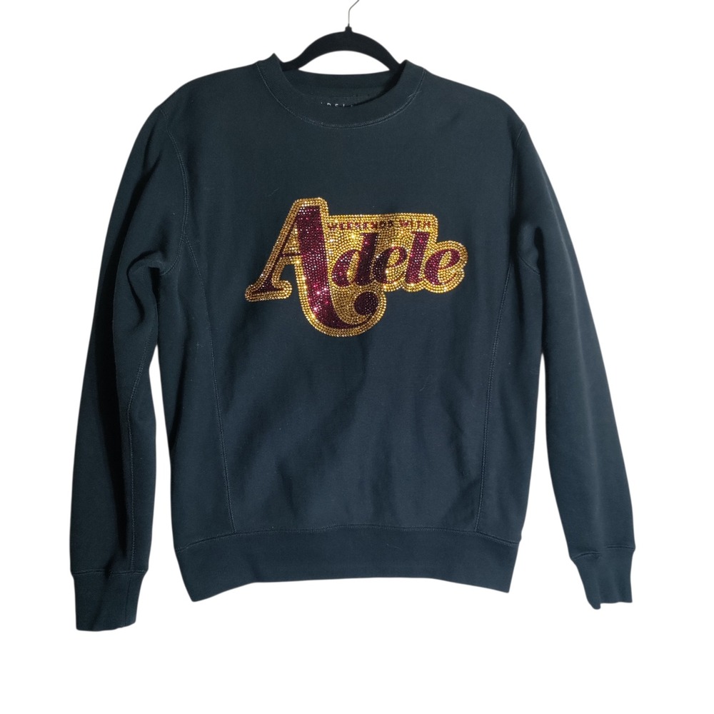 Adele Weekends With Adele Las Vegas Residency Rhinestone Sweatshirt Black XS‎
